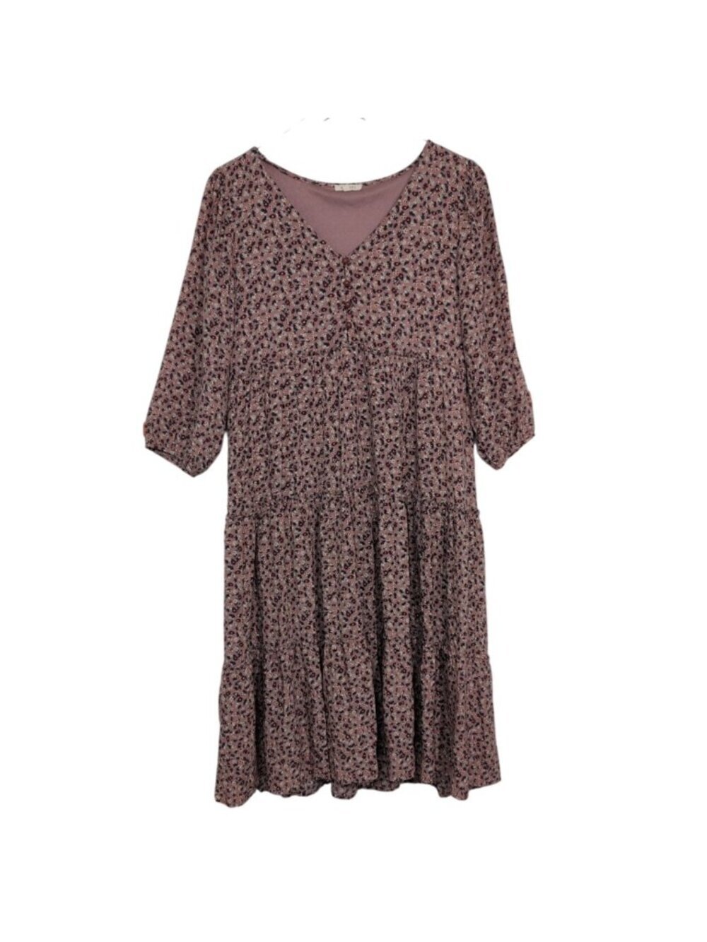 Jodifl Floral Boho Tiered Midi Dress Womens Size Small Cottagecore Relaxed